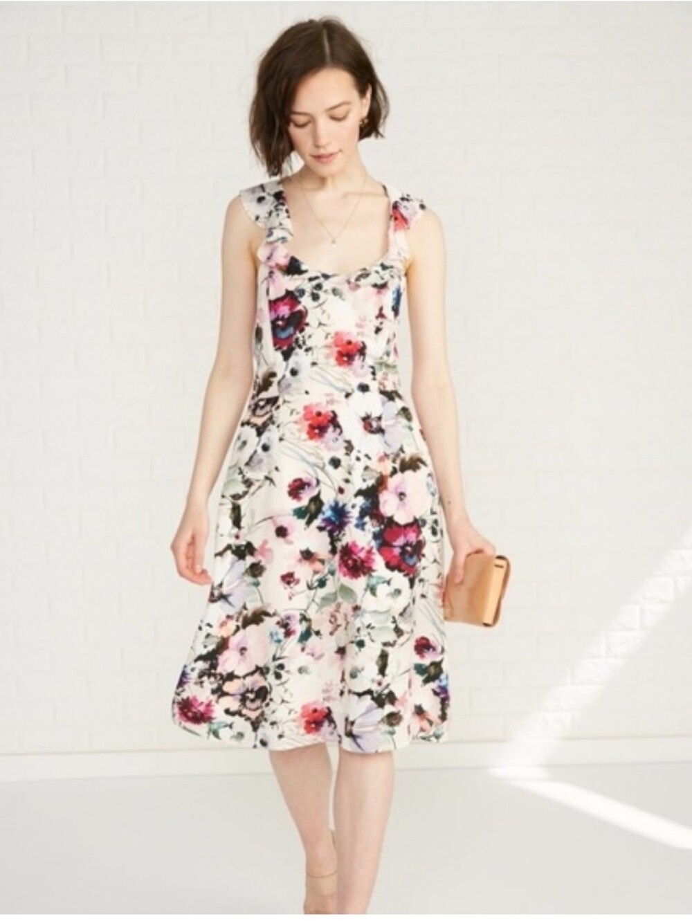 Amour Vert | Blossom floral silk dress